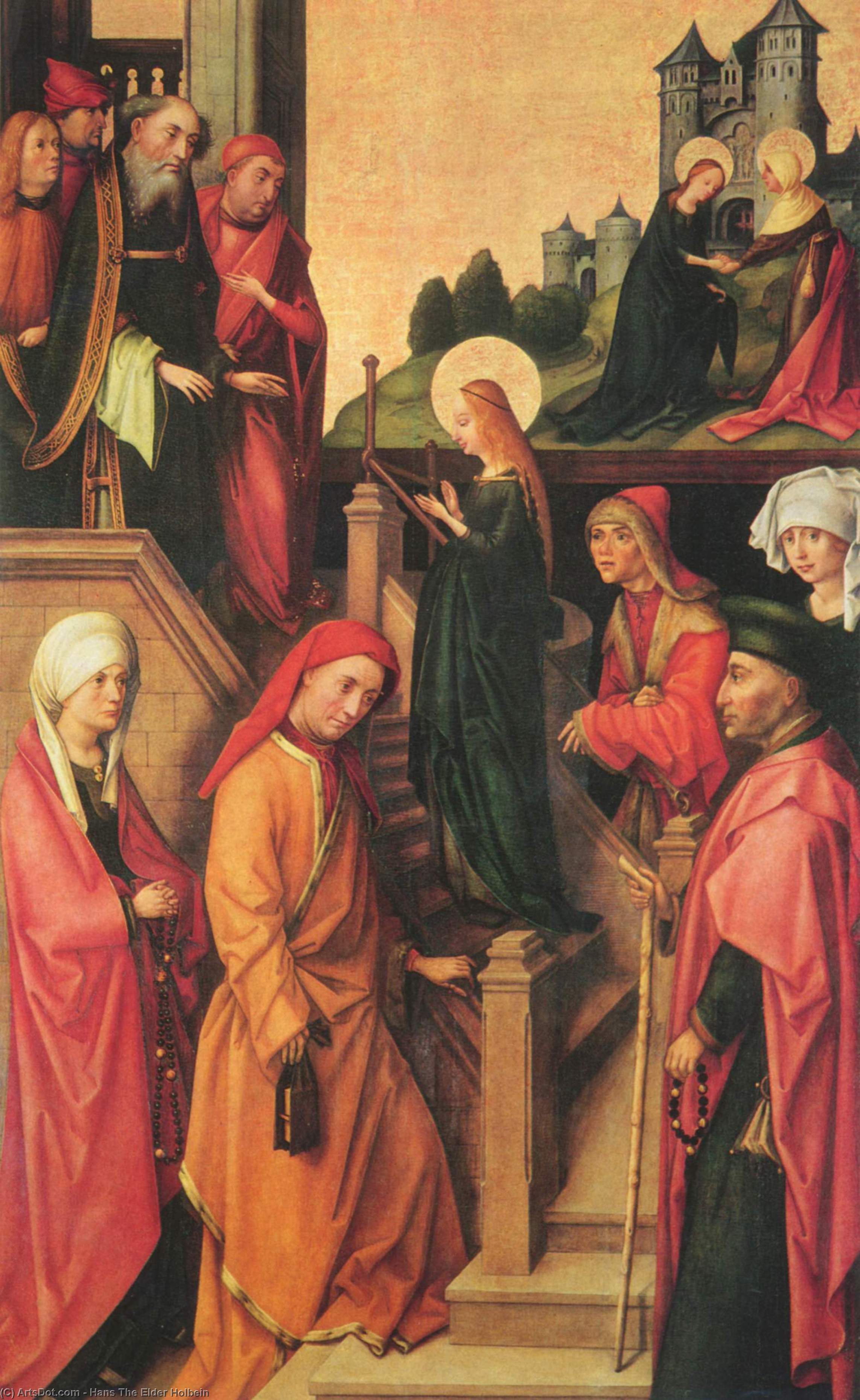 Weingartener Altar Tempelgang Mariae — Hans The Elder Holbein