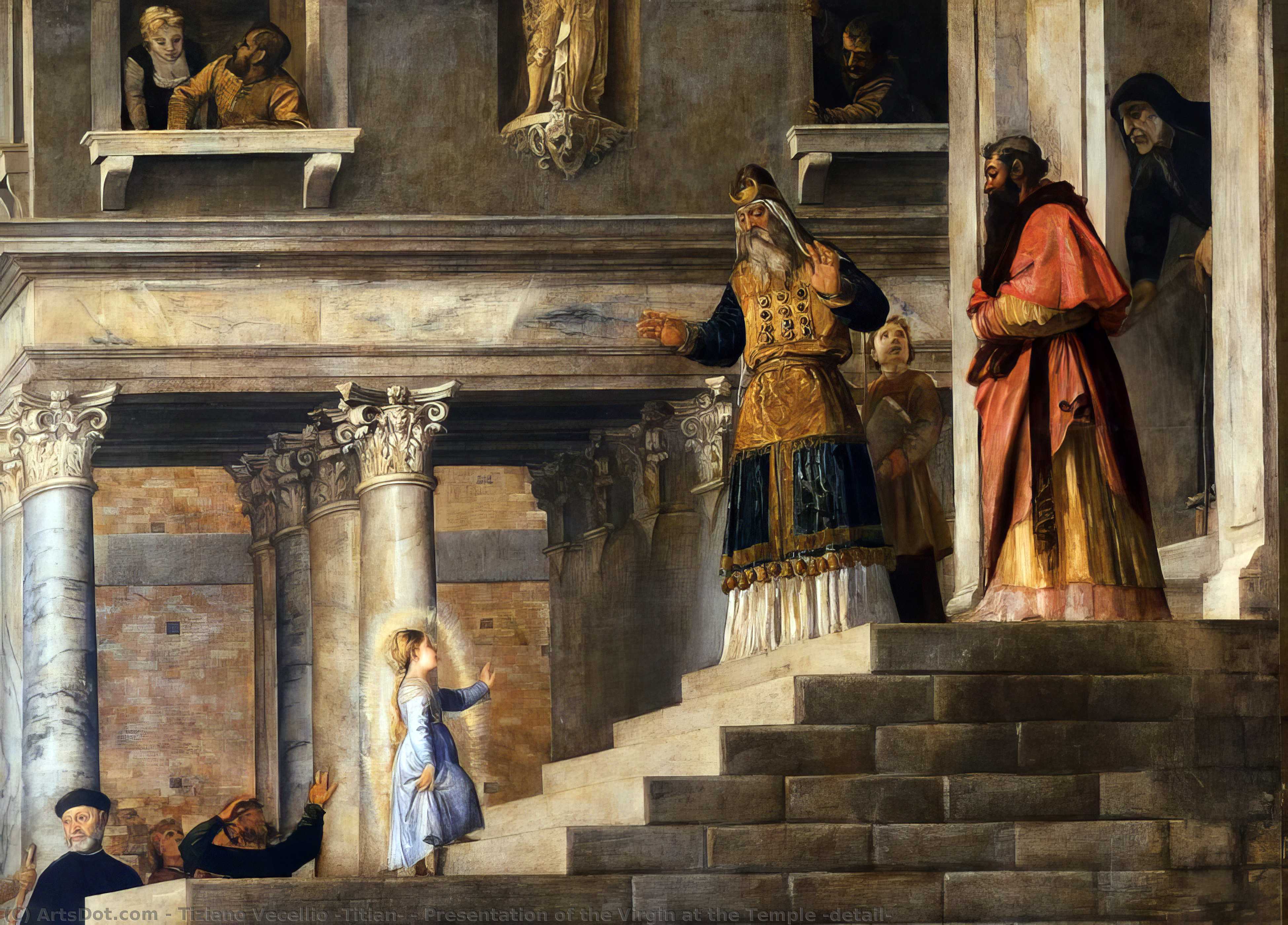 Presentation Of The Virgin At The Temple (detail) — Titian