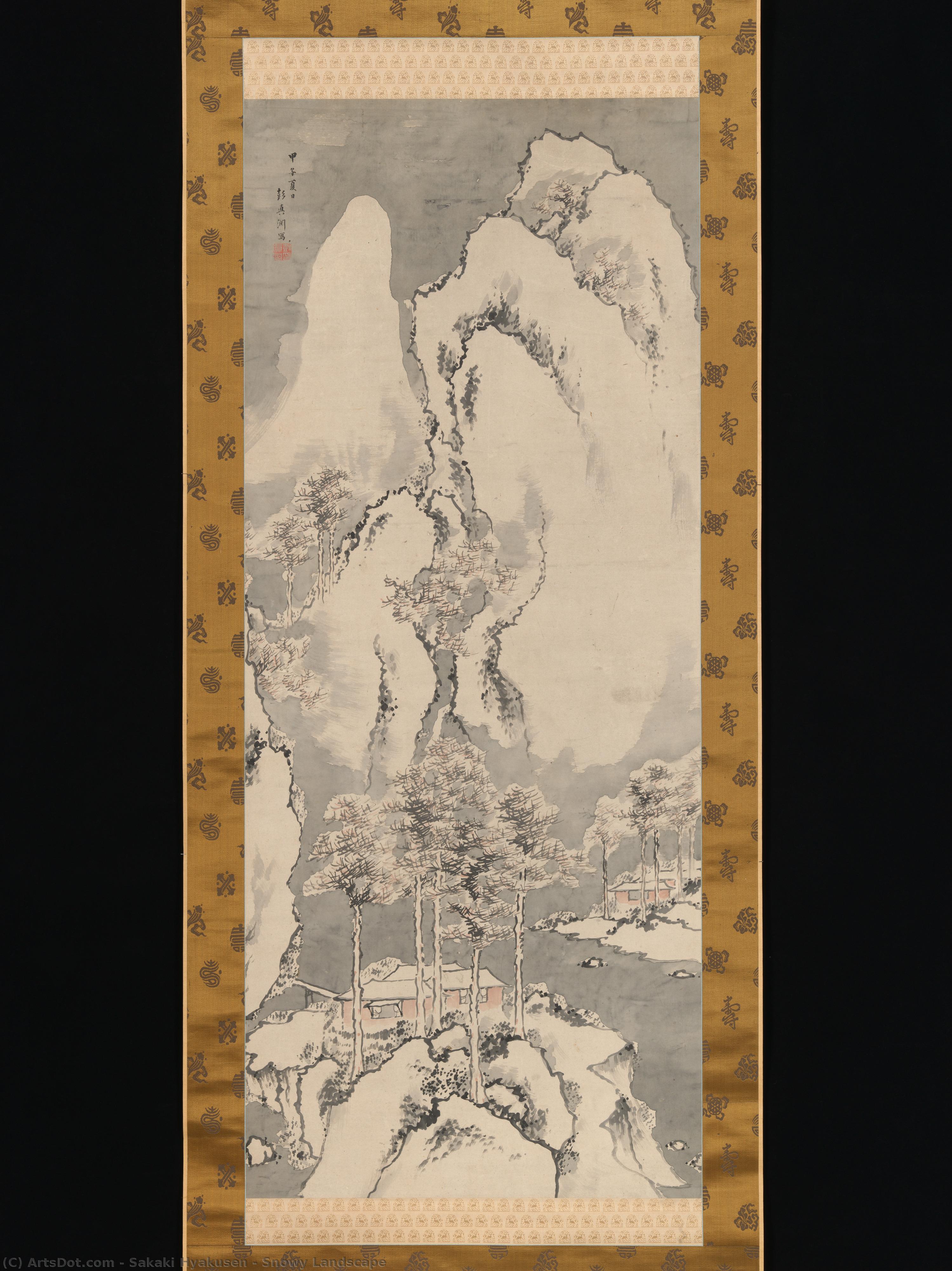 Snowy Landscape — Sakaki Hyakusen