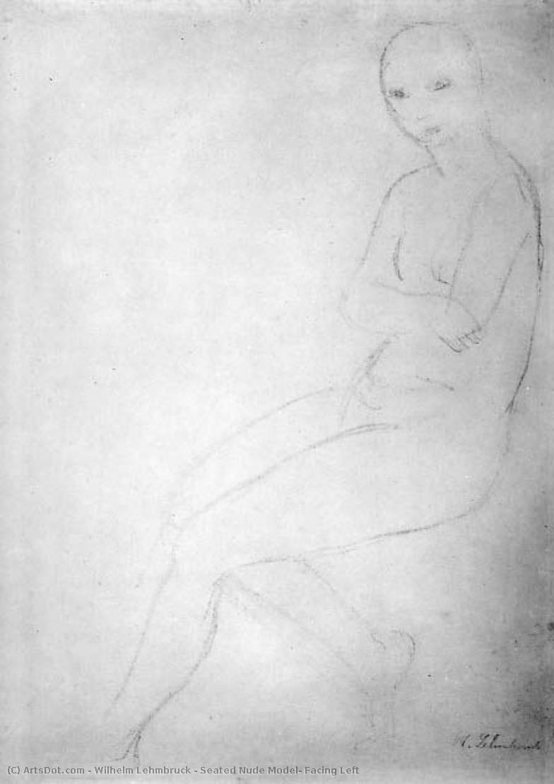 Seated Nude Model, Facing Left — Wilhelm Lehmbruck