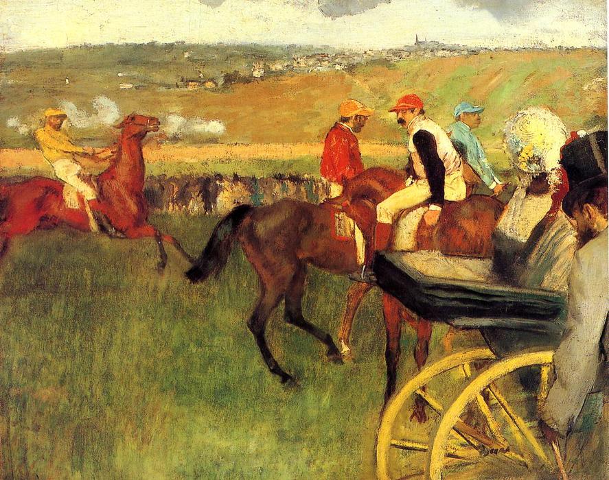 The Racecourse, Amateur Jockeys — Edgar Degas