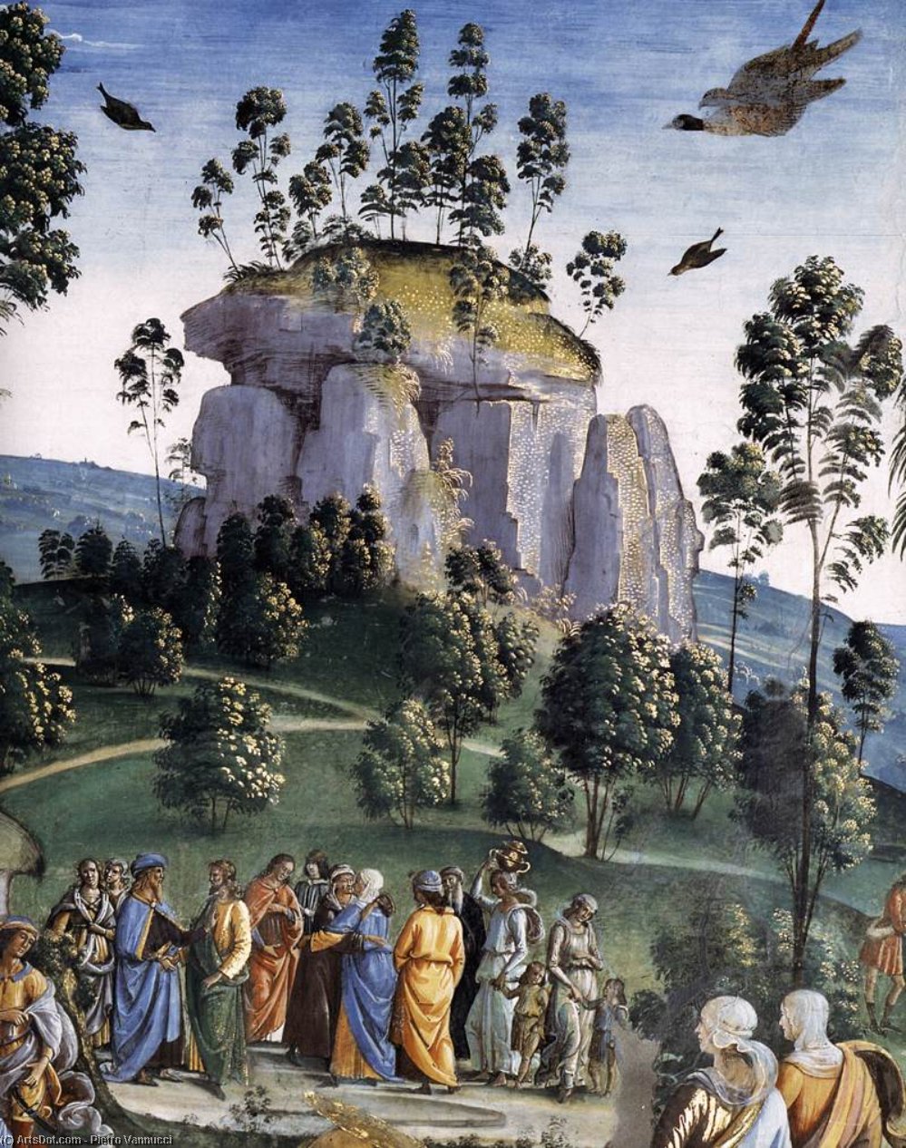 Moses's Journey Into Egypt And The Circumcision Of His Son Eliezer (detail) — Vannucci Pietro (le Perugin)