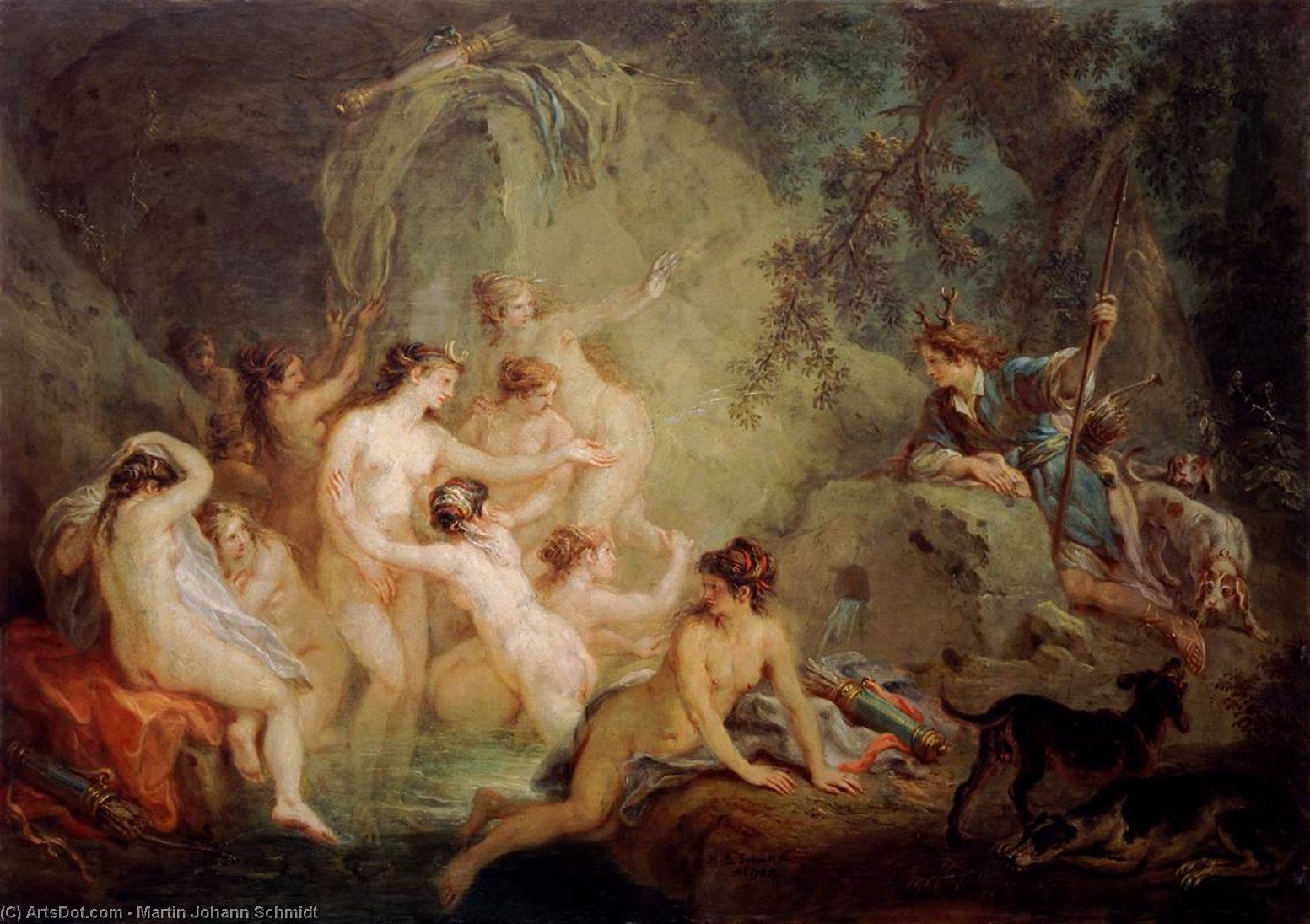 Diana And Actaeon — Martin Johann Schmidt
