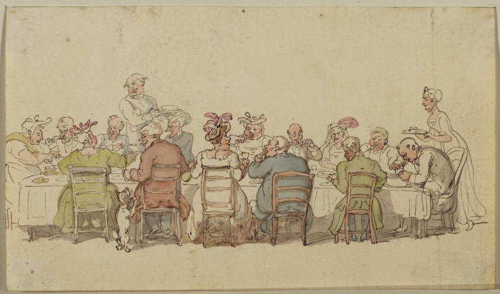 Dinner Party — Thomas Rowlandson
