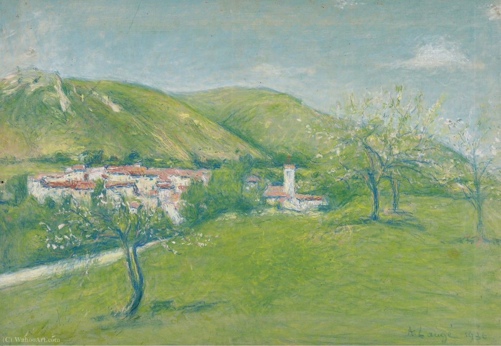 View Of Ginoles-les-bains, (1936) — Achille Laugé
