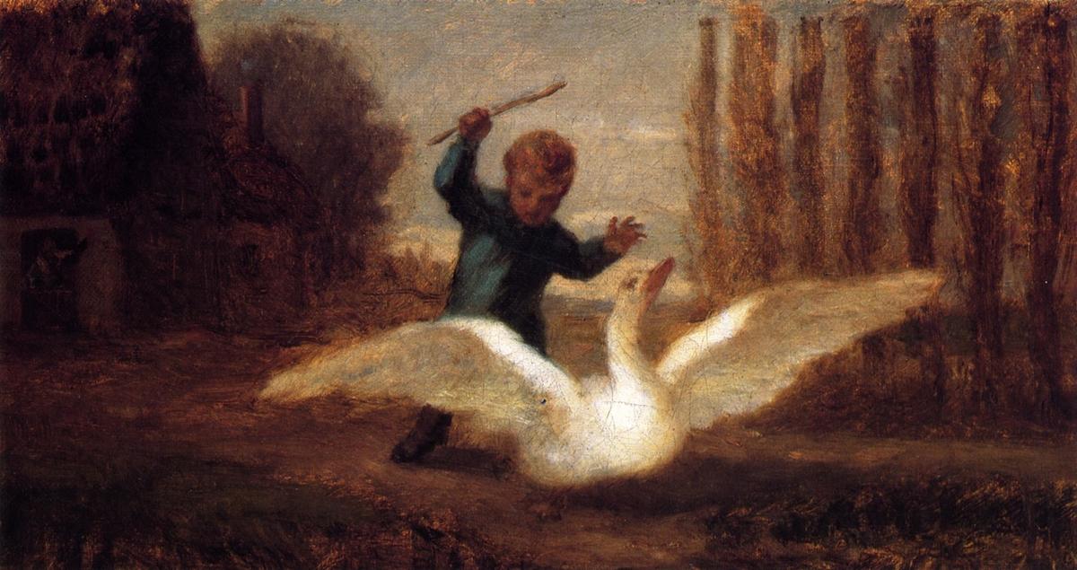 Chasing The Goose — William Morris Hunt