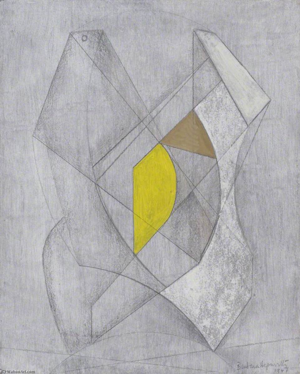 Two Forms, Yellow And Brown — Barbara Hepworth