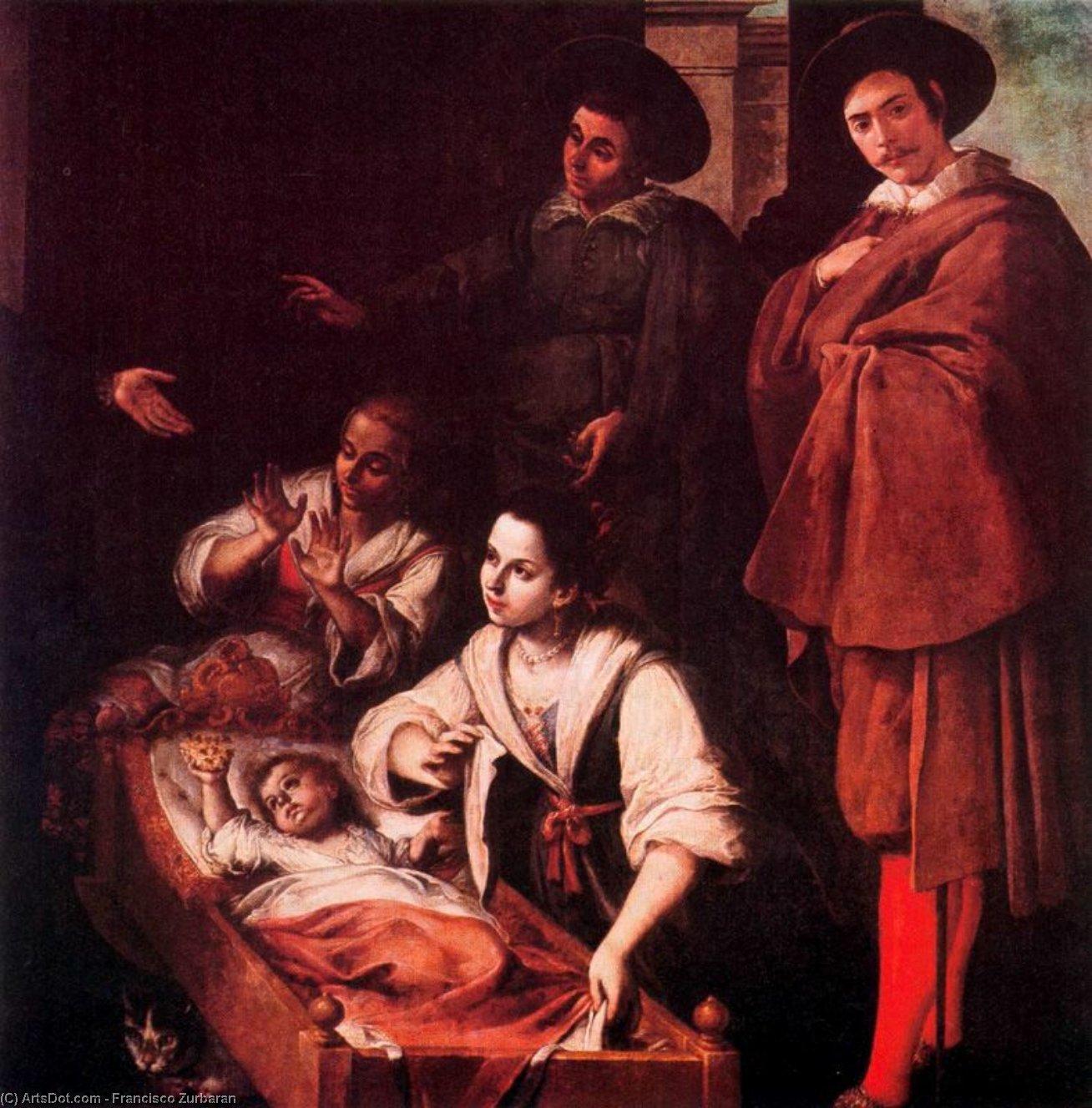Nacimiento De San Pedro Nolasco — Francisco De Zurbarán