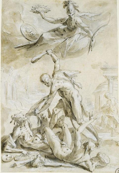 Hercules Defeating The Vices — Hans Von Aachen