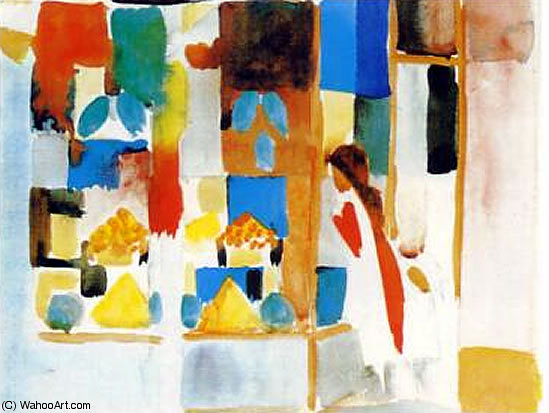 Children At The Grocery Store — August Macke