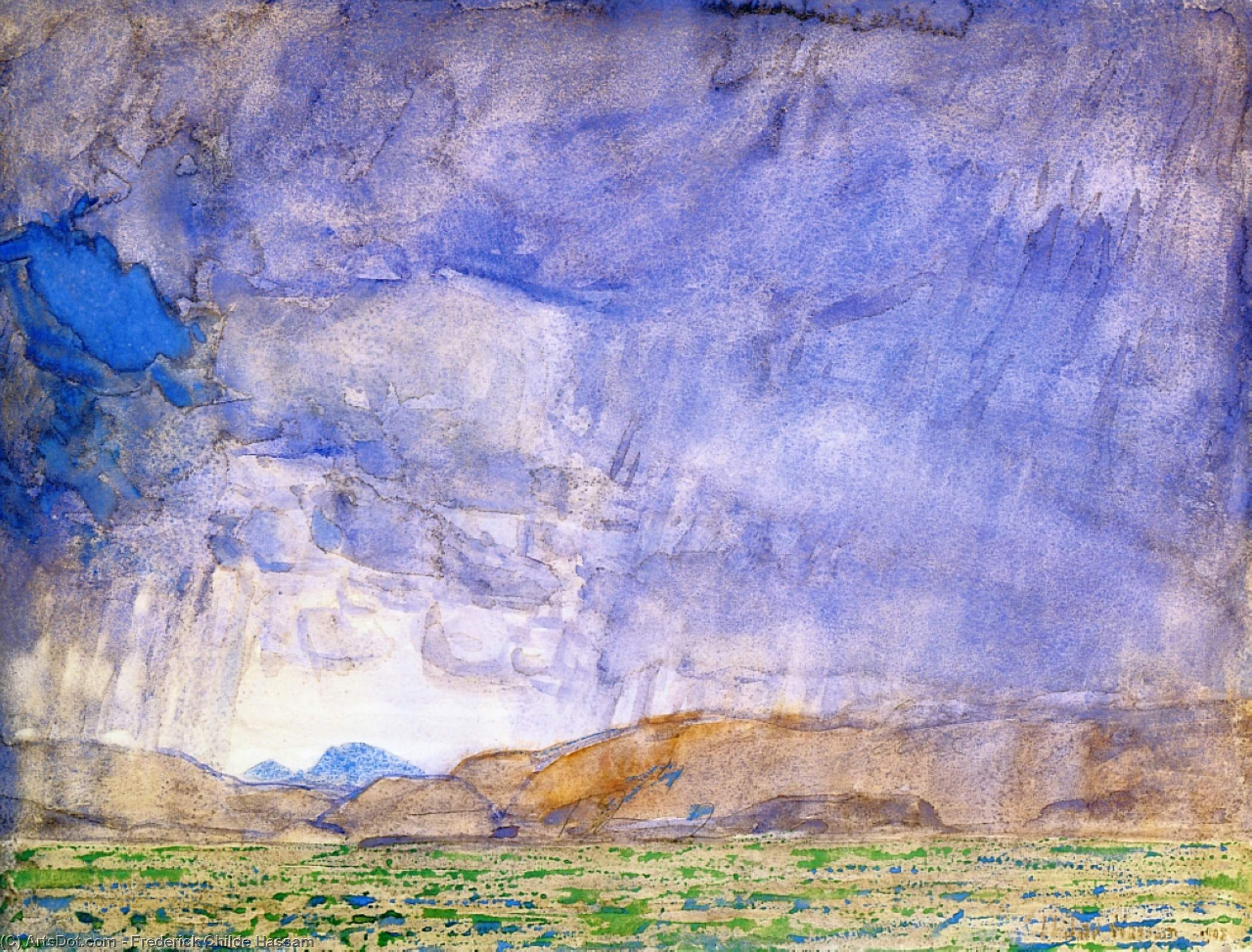 Thunderstorm On The Oregon Trail — Frederick Childe Hassam