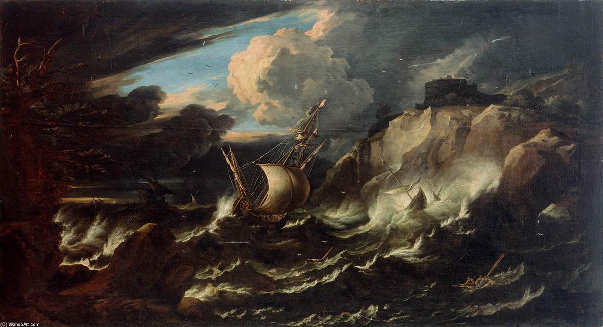 Storm At Sea — Pieter The Younger Mulier
