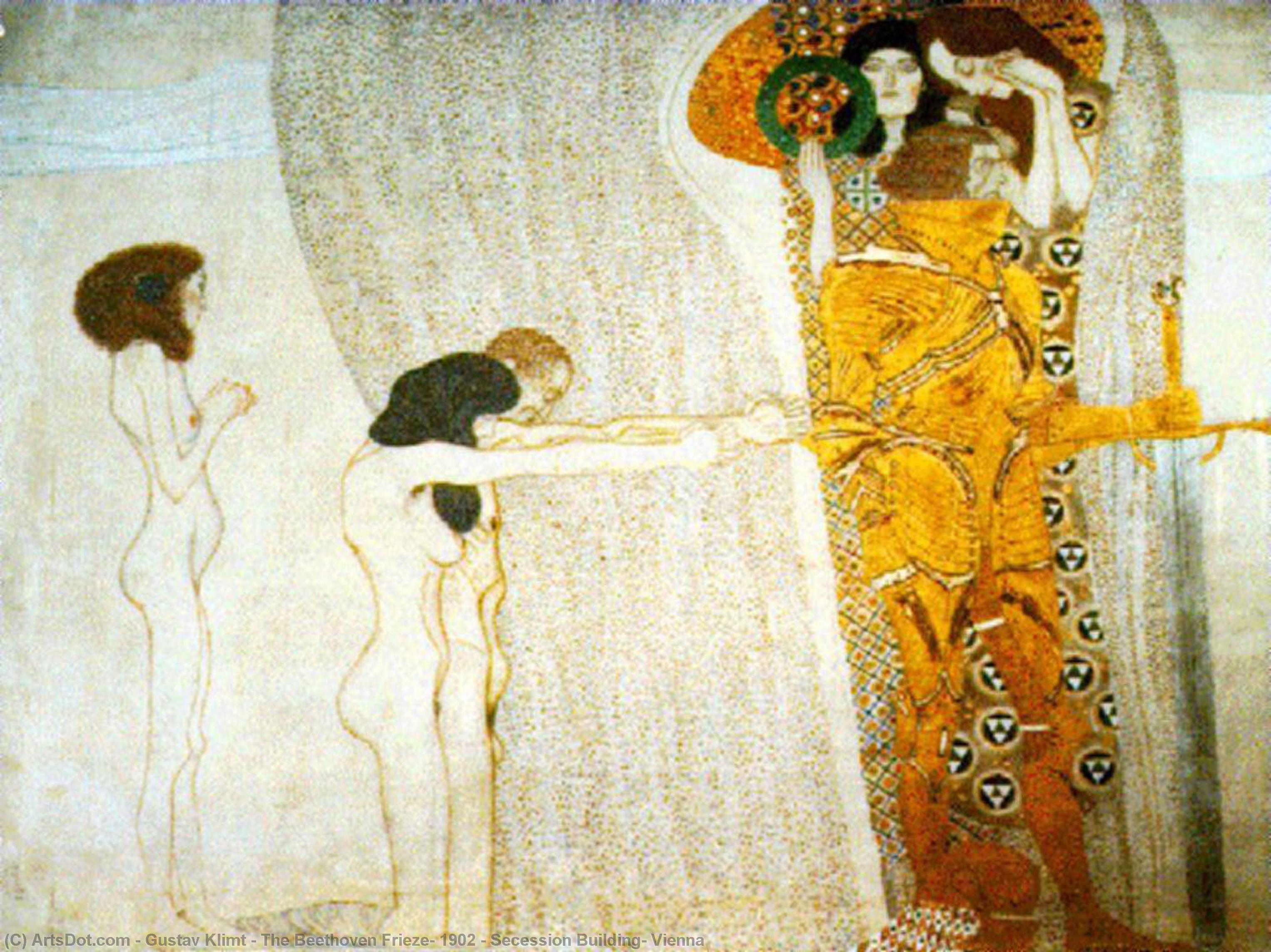 The Beethoven Frieze, 1902 - Secession Building, Vienna — Gustav Klimt