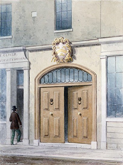 The Entrance To Coachmakers Hall — Thomas Hosmer Shepherd