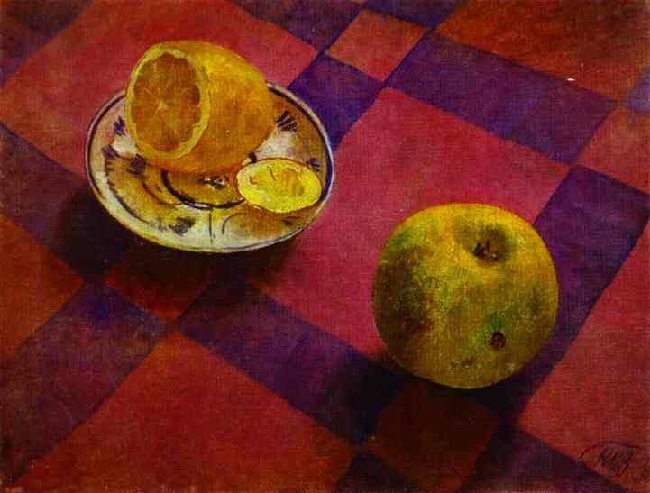 Apple And Lemon — Kuzma Petrov-vodkin