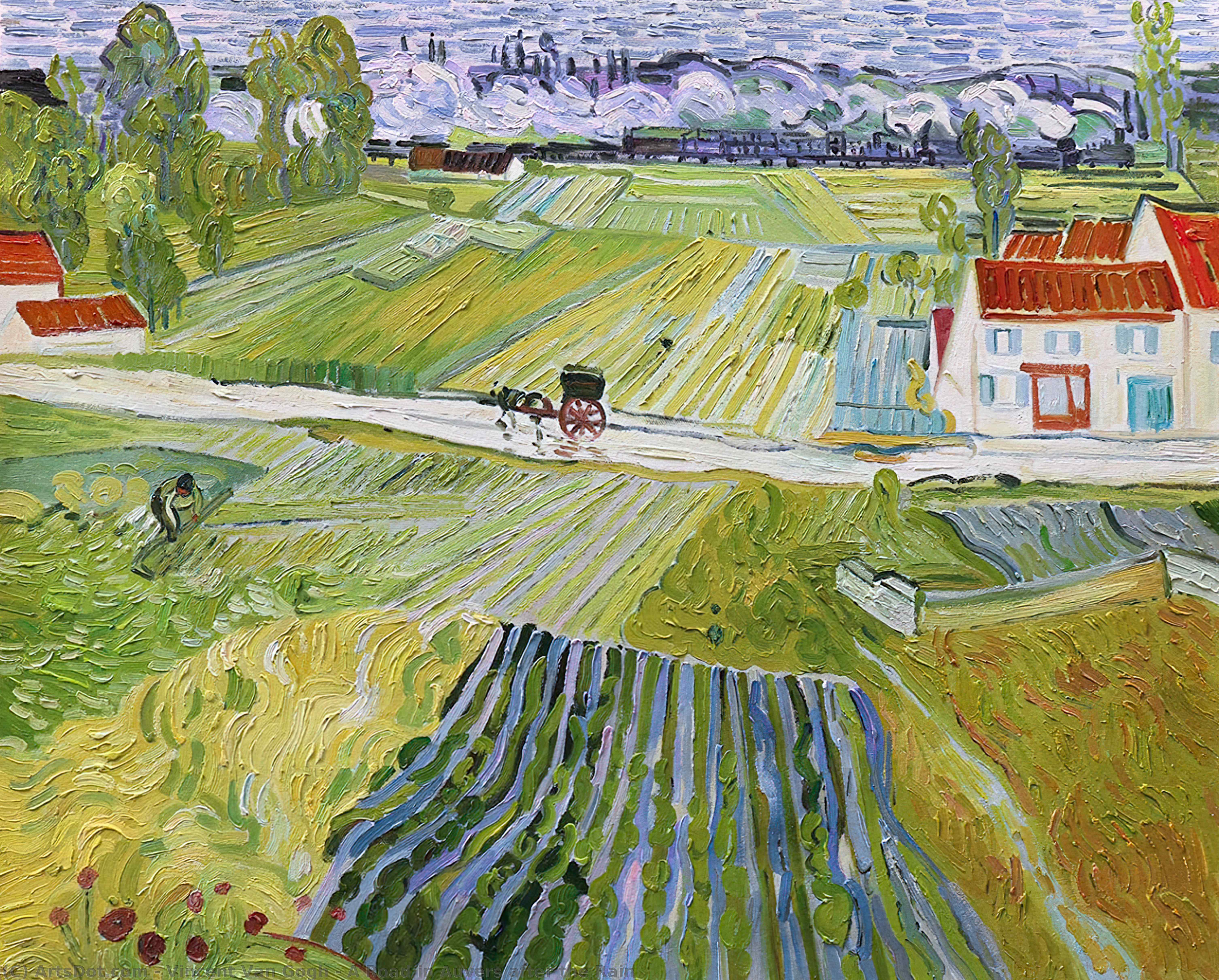 A Road In Auvers After The Rain — Vincent Willem Van Gogh
