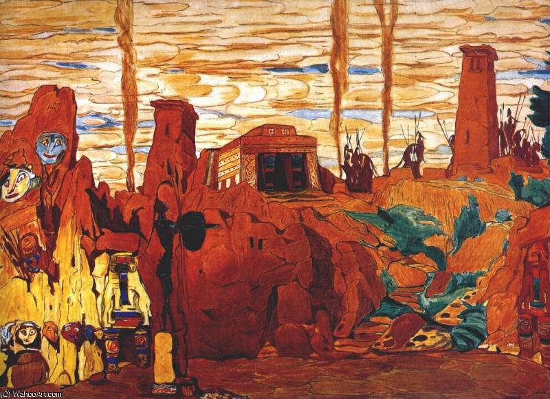 Helene De Sparte Act Ii Set Design — Léon Bakst