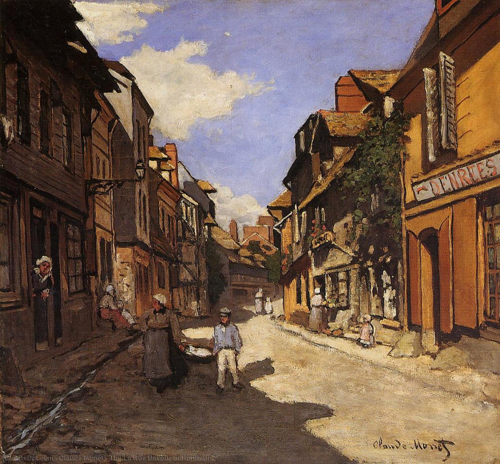 The La Rue Bavolle At Honfleur 2 — Claude Monet