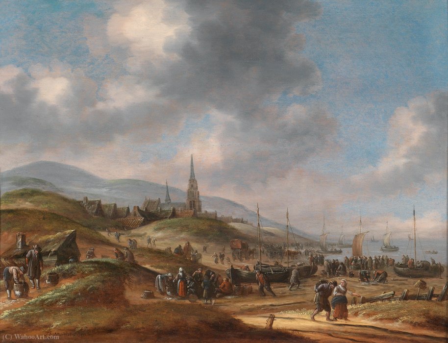 View Of The Beach At Scheveling — Thomas Heeremans