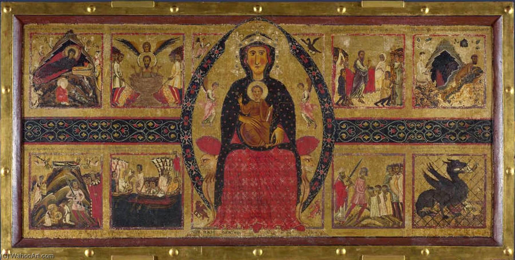 Madonna And Child Enthroned — Margarito D'arezzo