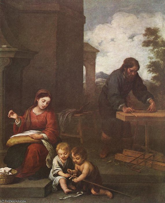 Holy Family With The Infant St John — Bartolomé Esteban Murillo