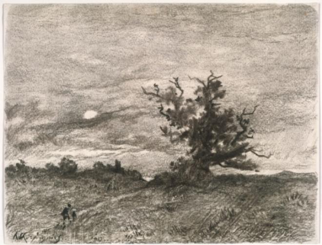 Moonlit Landscape — Henri-joseph Harpignies