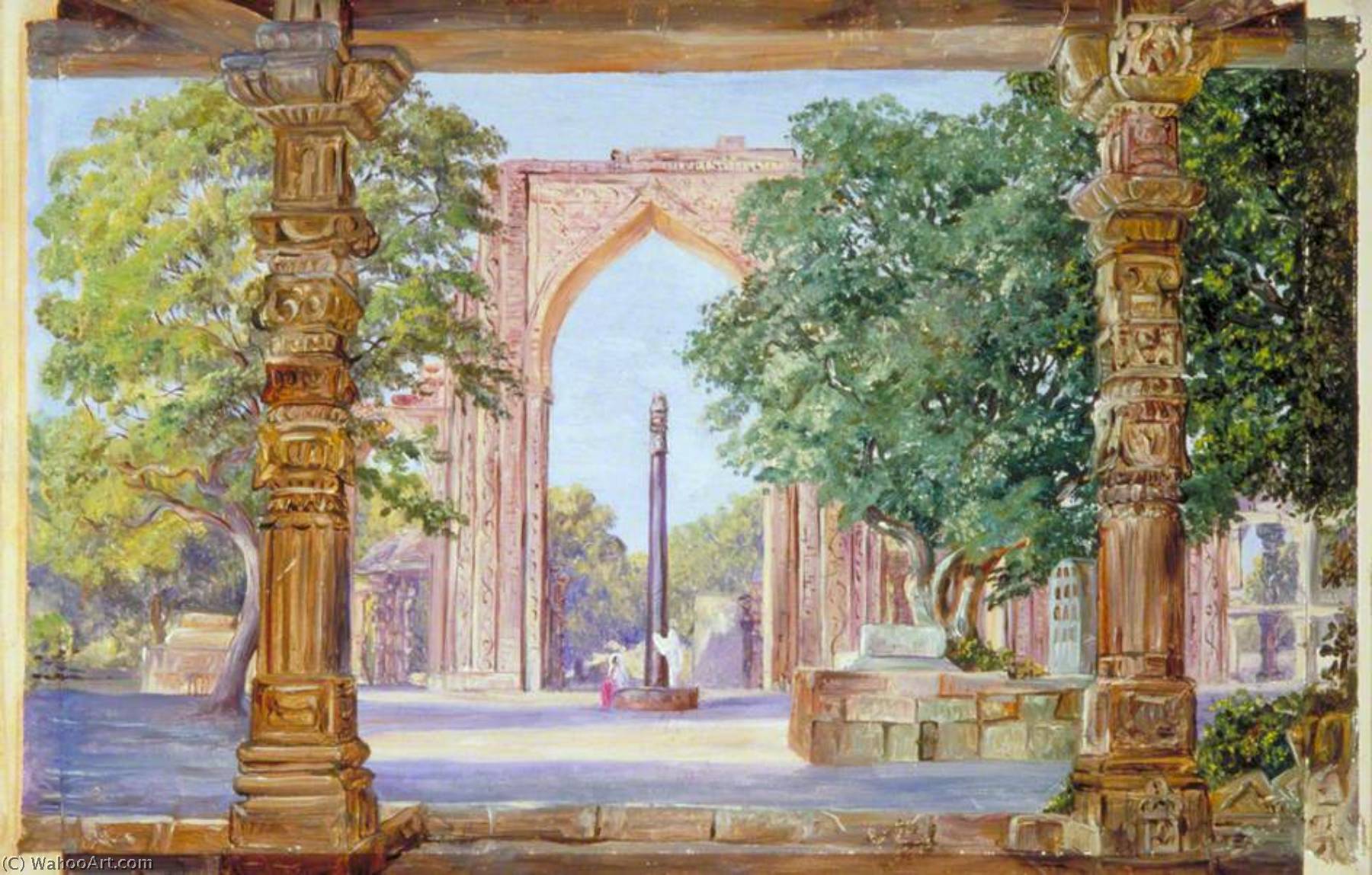 Iron Pillar Of Old Delhi, India — Marianne North
