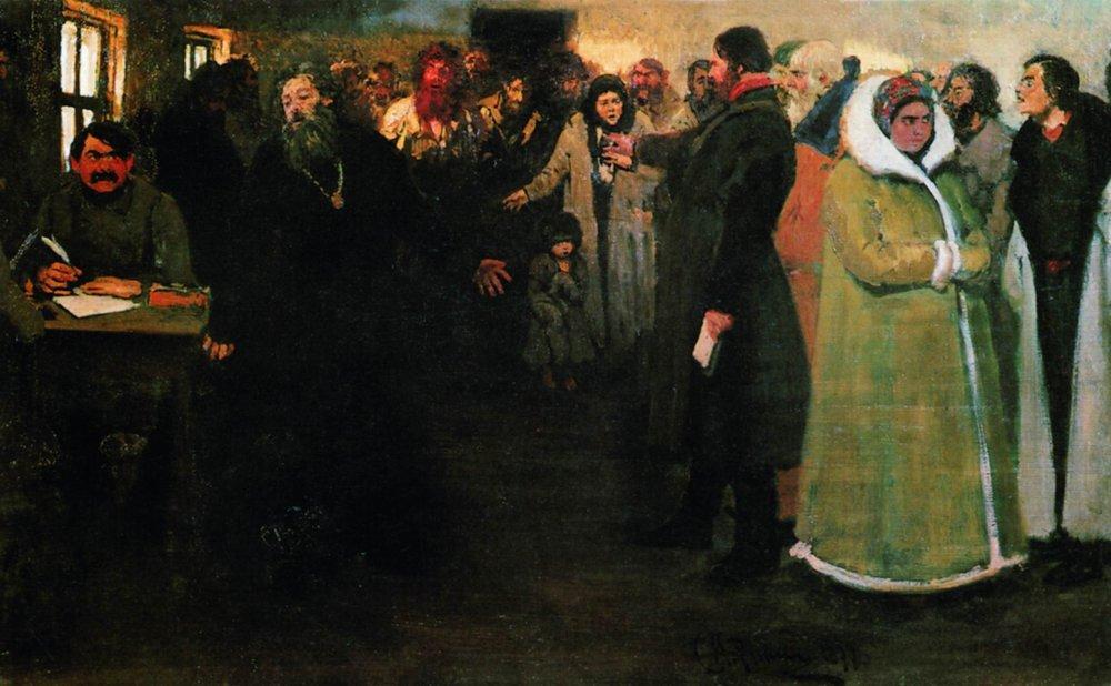 In The Township Board — Ilya Yefimovich Repin