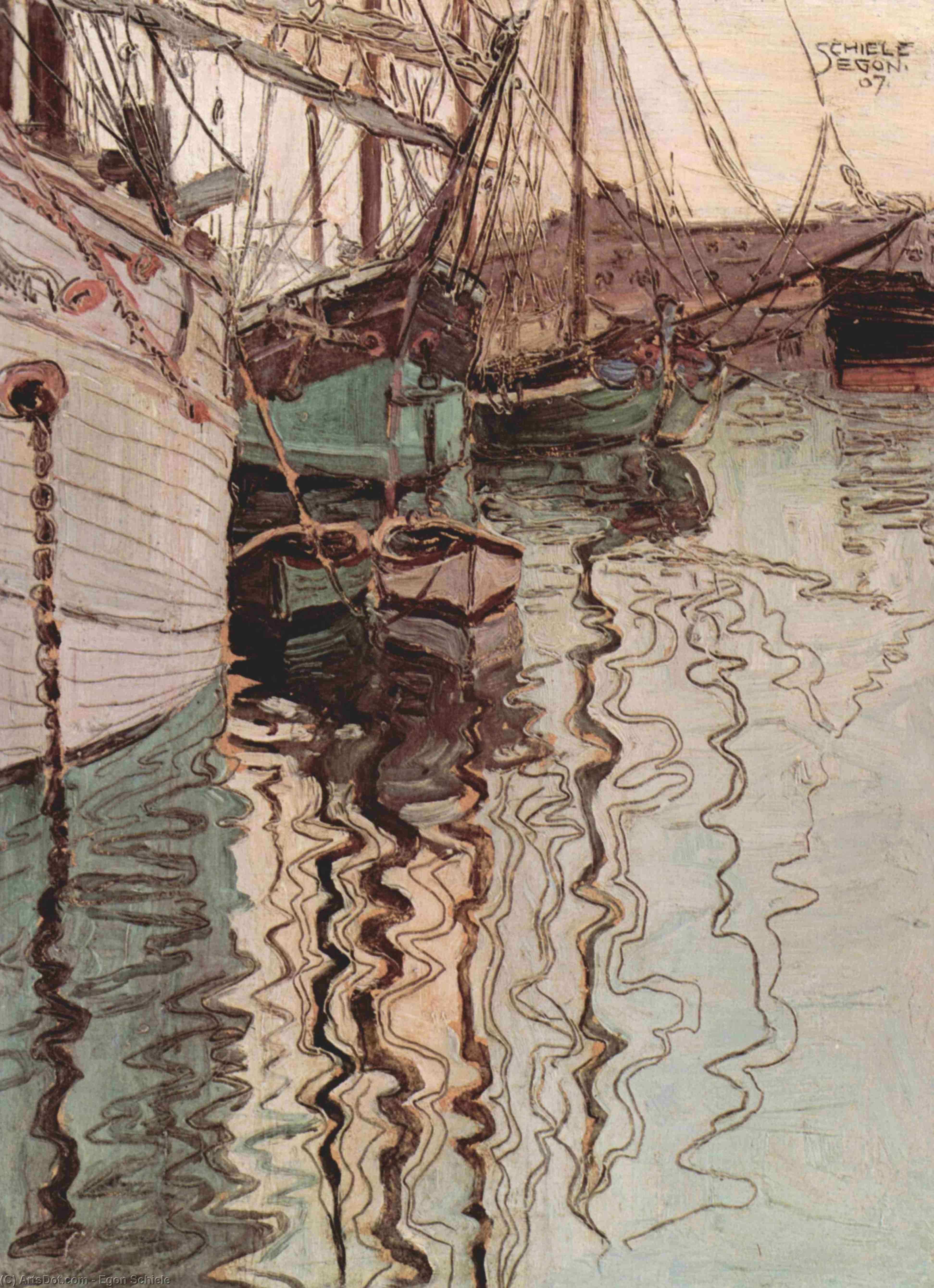 Harbor Of Trieste — Egon Schiele