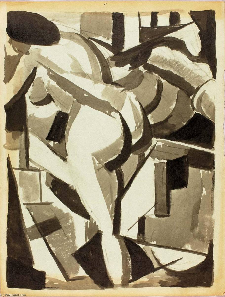 Female Nude Bending Over — Carl Newman