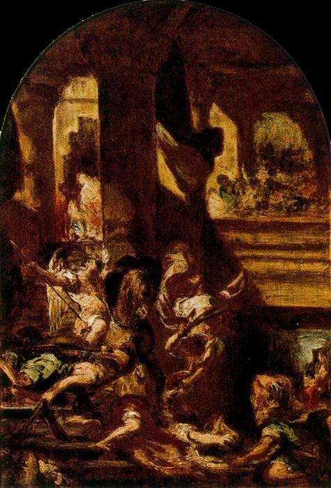 La Expulsión De Heliodoro Del Templo — Eugène Delacroix