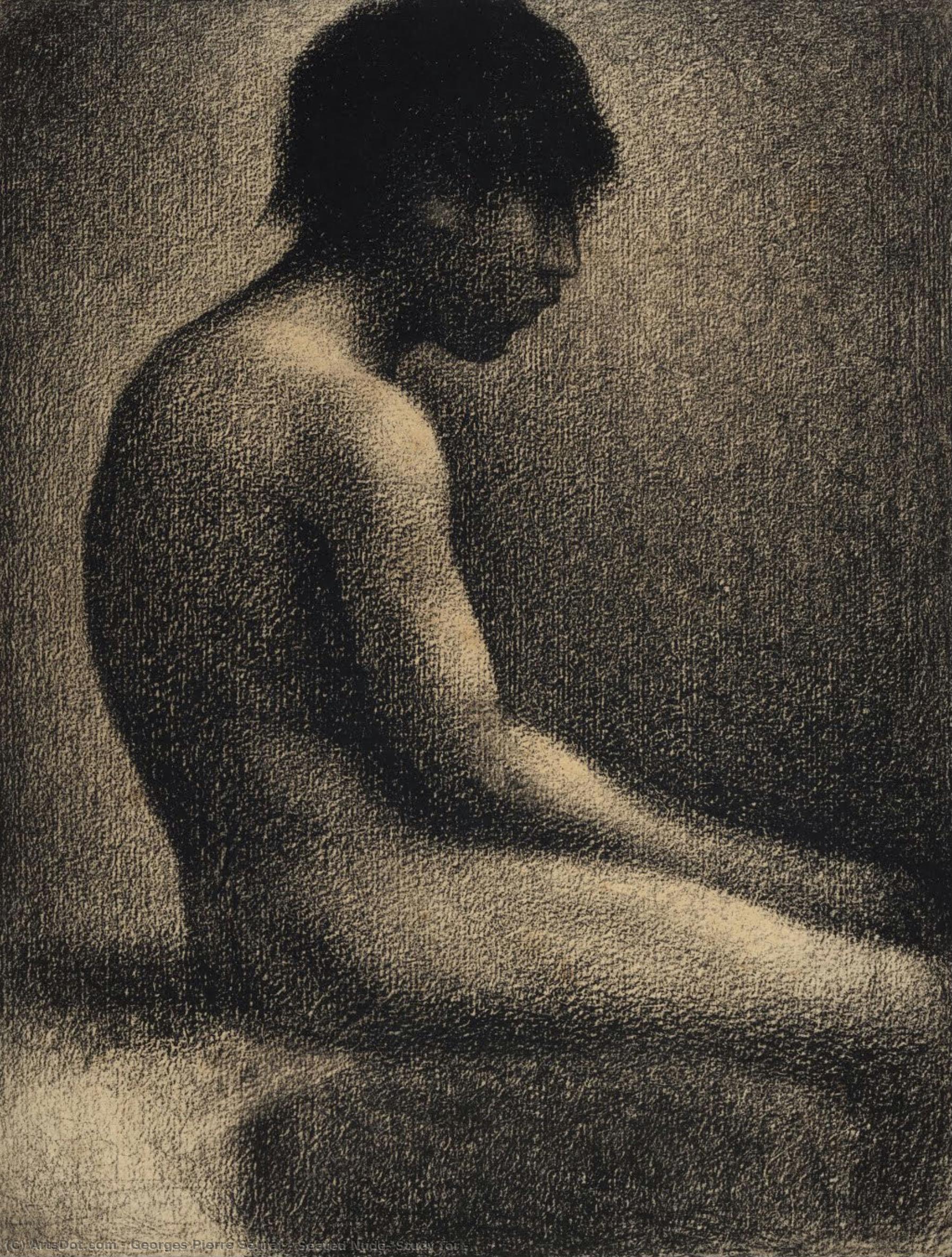 Seated Nude: Study For — Georges Seurat