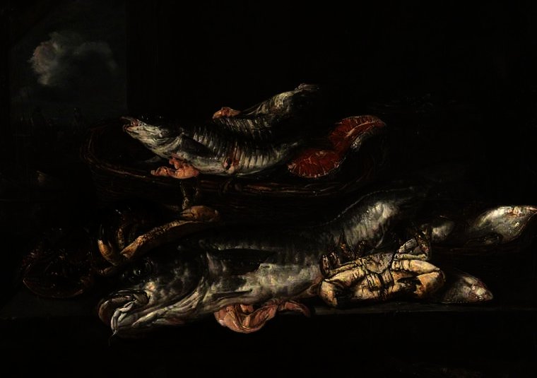 Still Life - Haddock, Plaice, Crabs And Lobster — Abraham Hendricksz. Van Beyeren