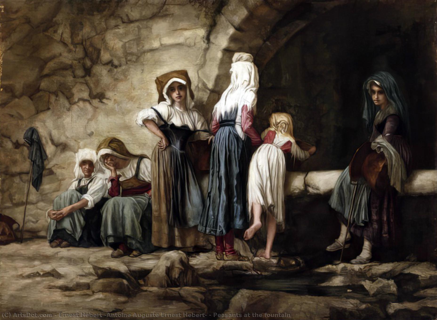 Peasants At The Fountain — Ernest Heber
