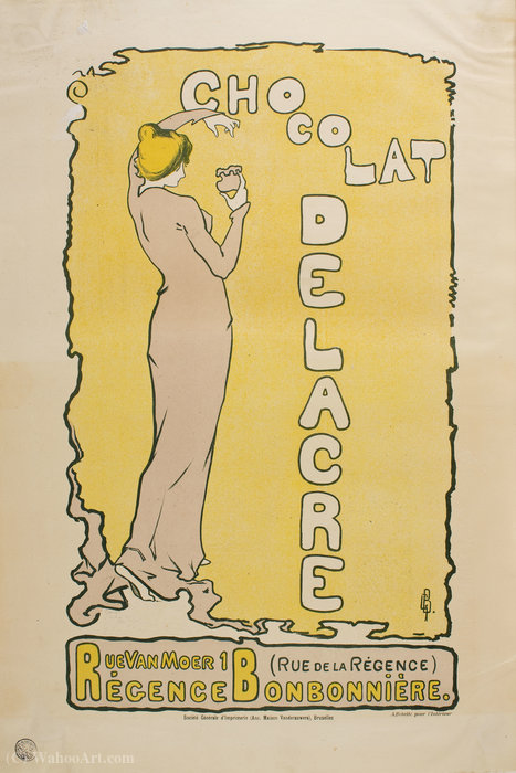 'chocolat Delacre', (55 X 38 Cm) (1897) — Gaston Bouy