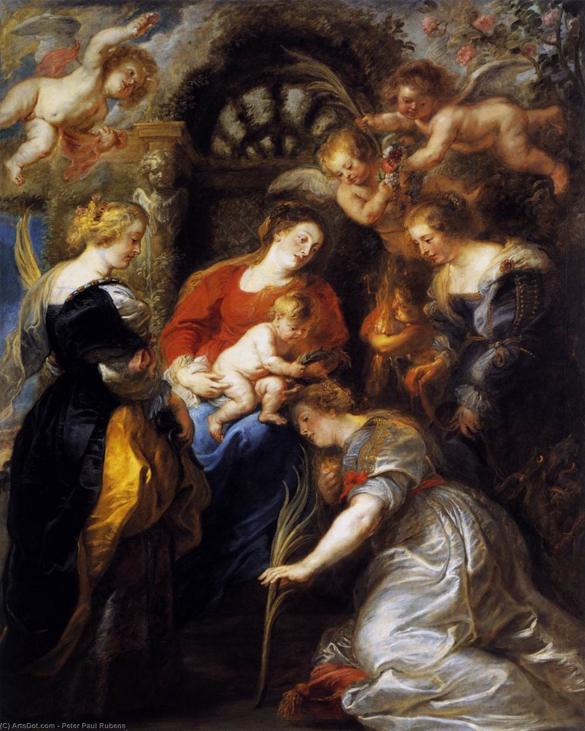 The Crowning Of St. Catherine — Peter Paul Rubens