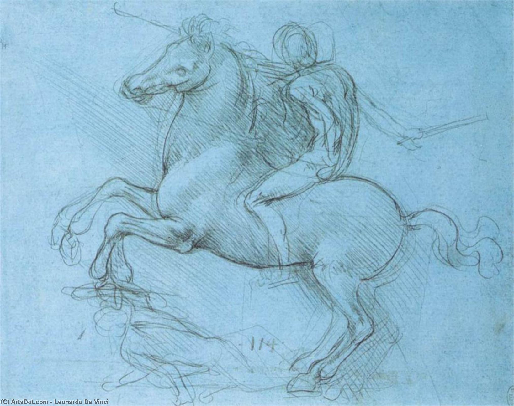 Study For The Sforza Monument — Leonardo Da Vinci