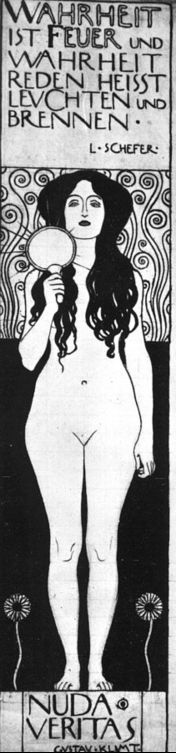 Drawing For Two Emblems For Ver Sacrum (nuda Veritas) — Gustav Klimt