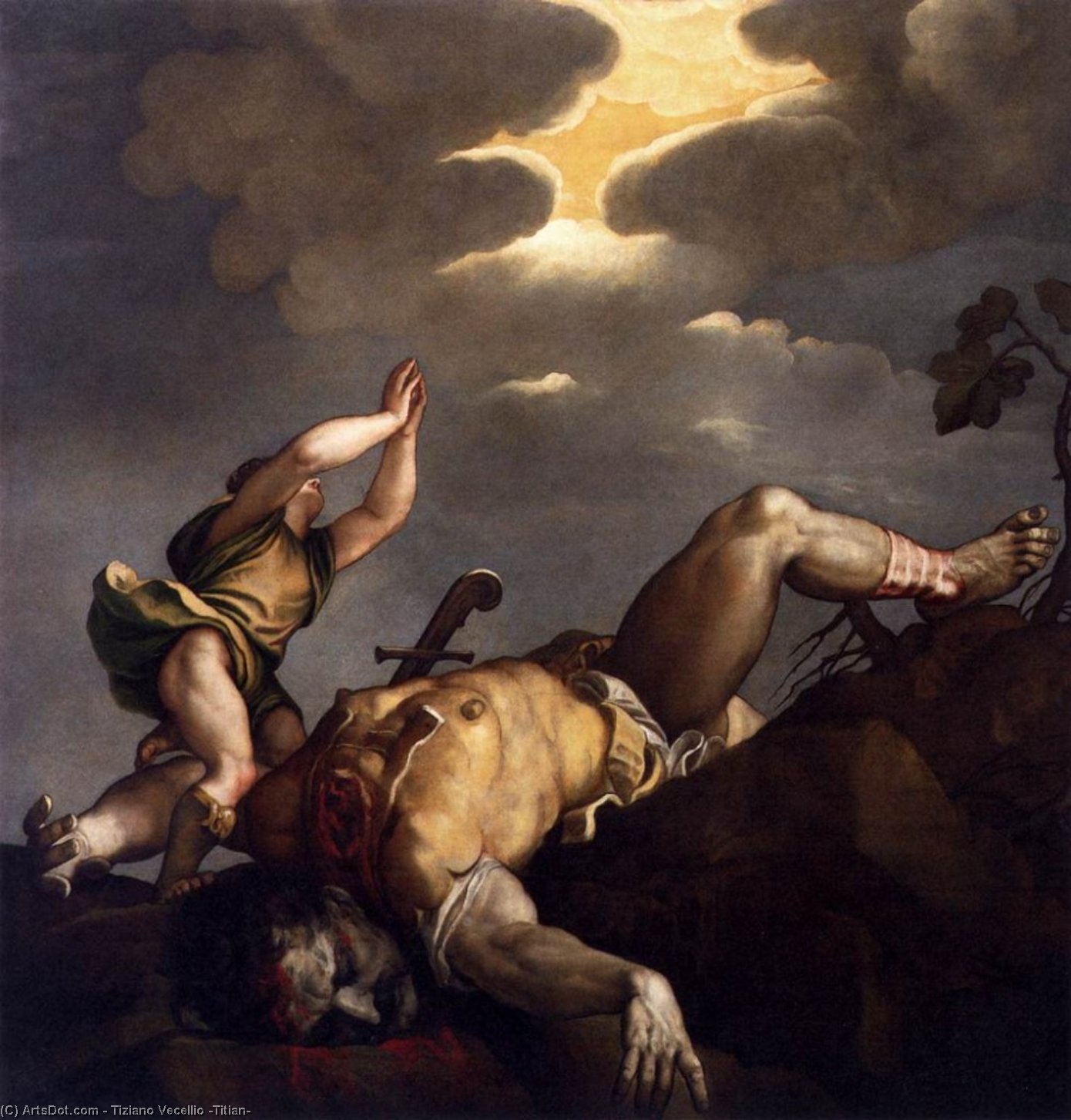 David And Goliath — Titian