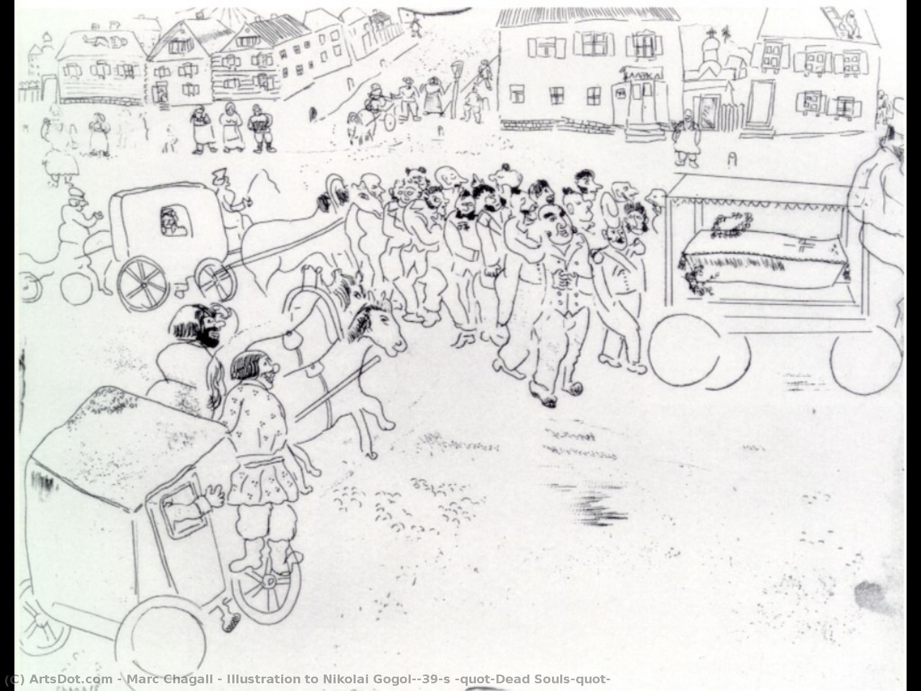 Illustration To Nikolai Gogol's "dead Souls" — Marc Chagall