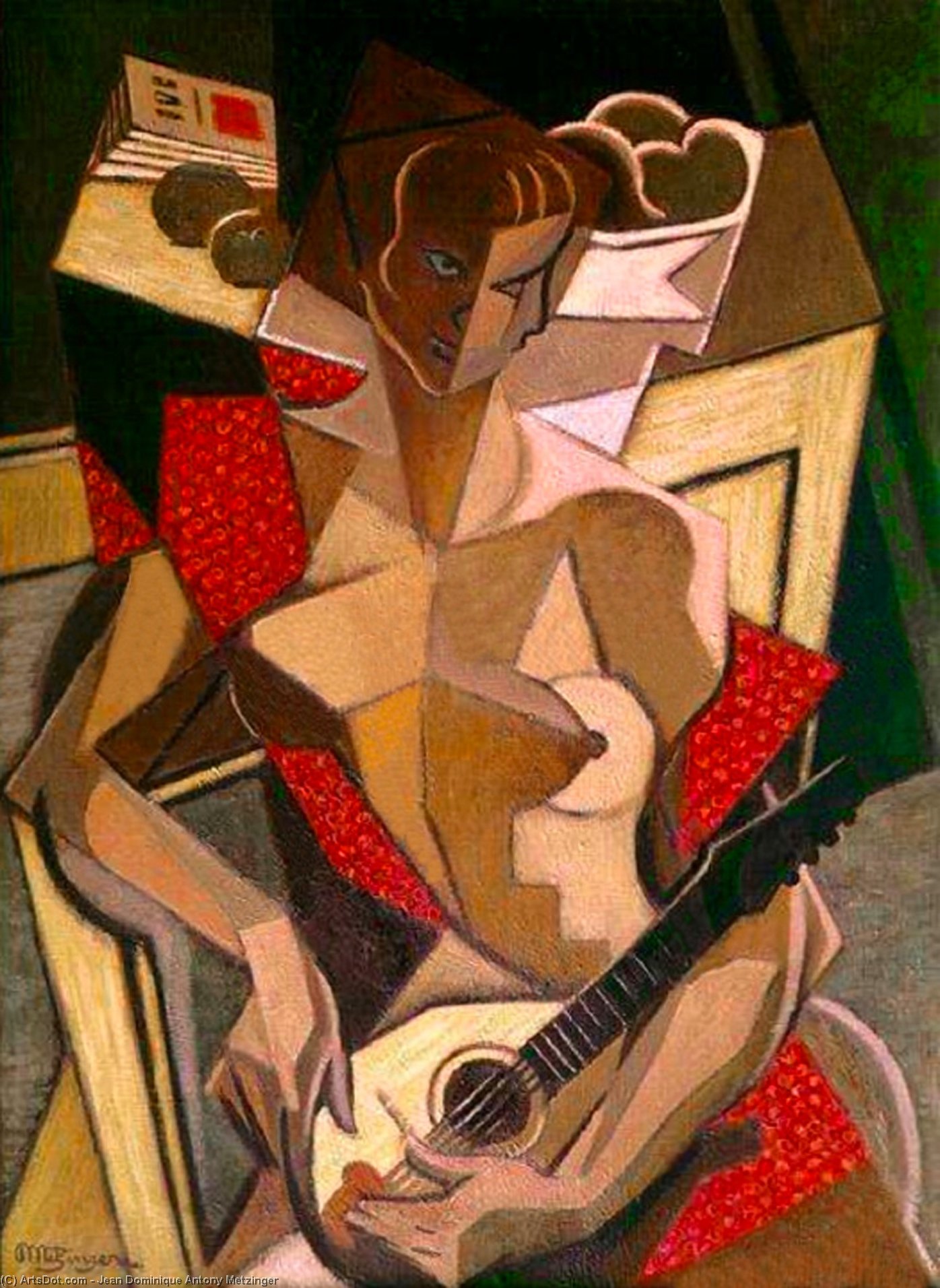 Woman With A Mandolin — Jean Dominique Antony Metzinger