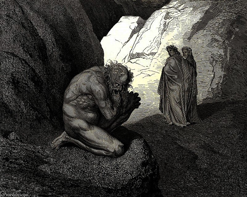 Curs_d Wolf Thy Fury Inward On Thyself Prey And Consume Thee — Paul Gustave Doré