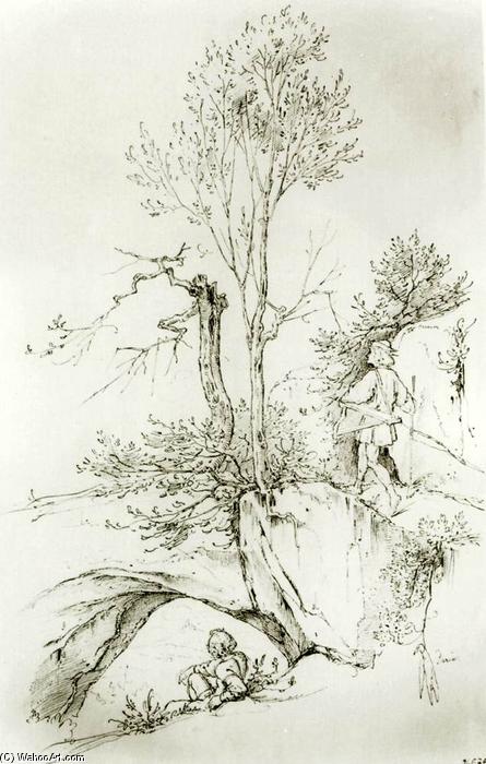 Landscape With Wanderer — Moritz Von Schwind