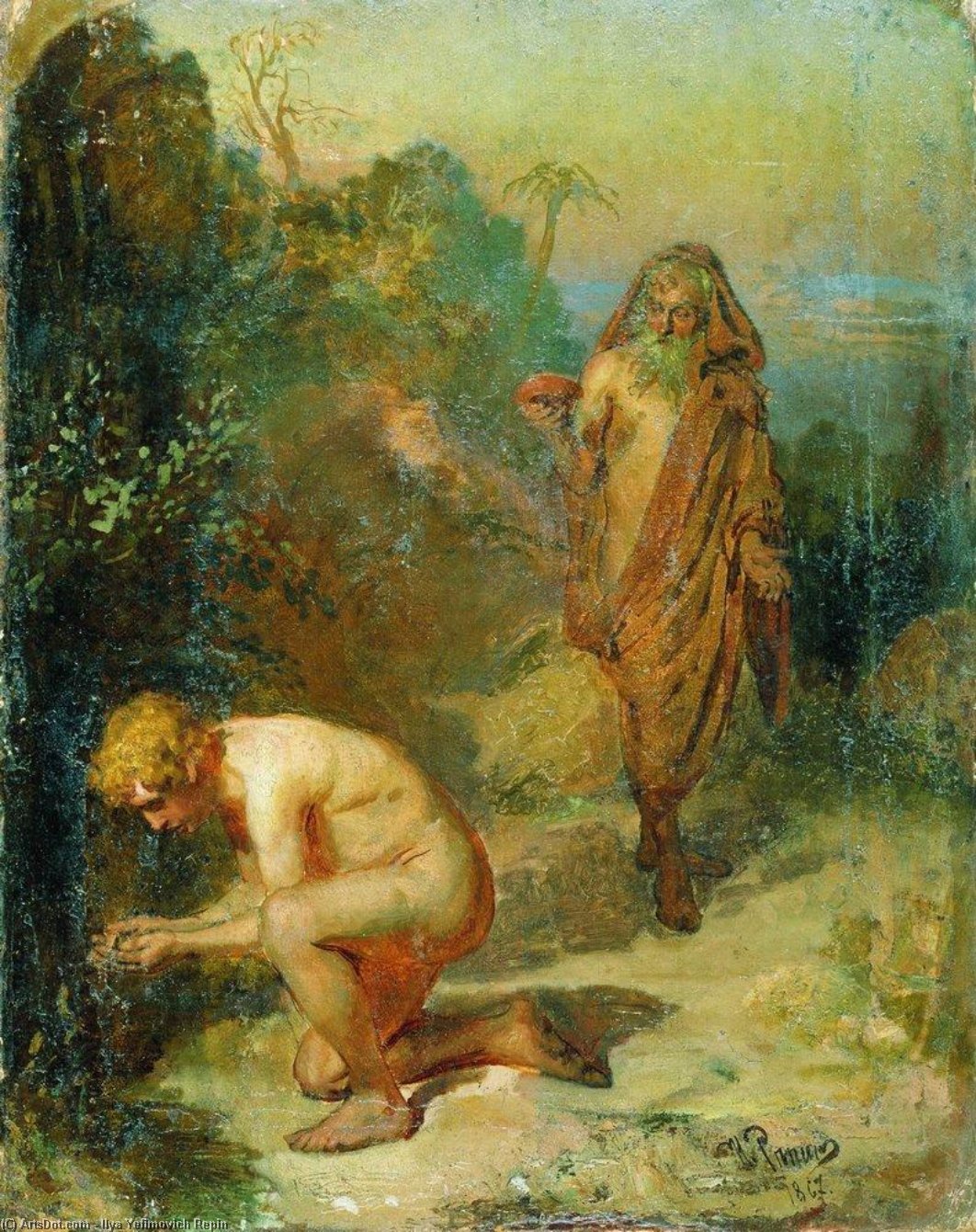 Diogenes And The Boy — Ilya Yefimovich Repin