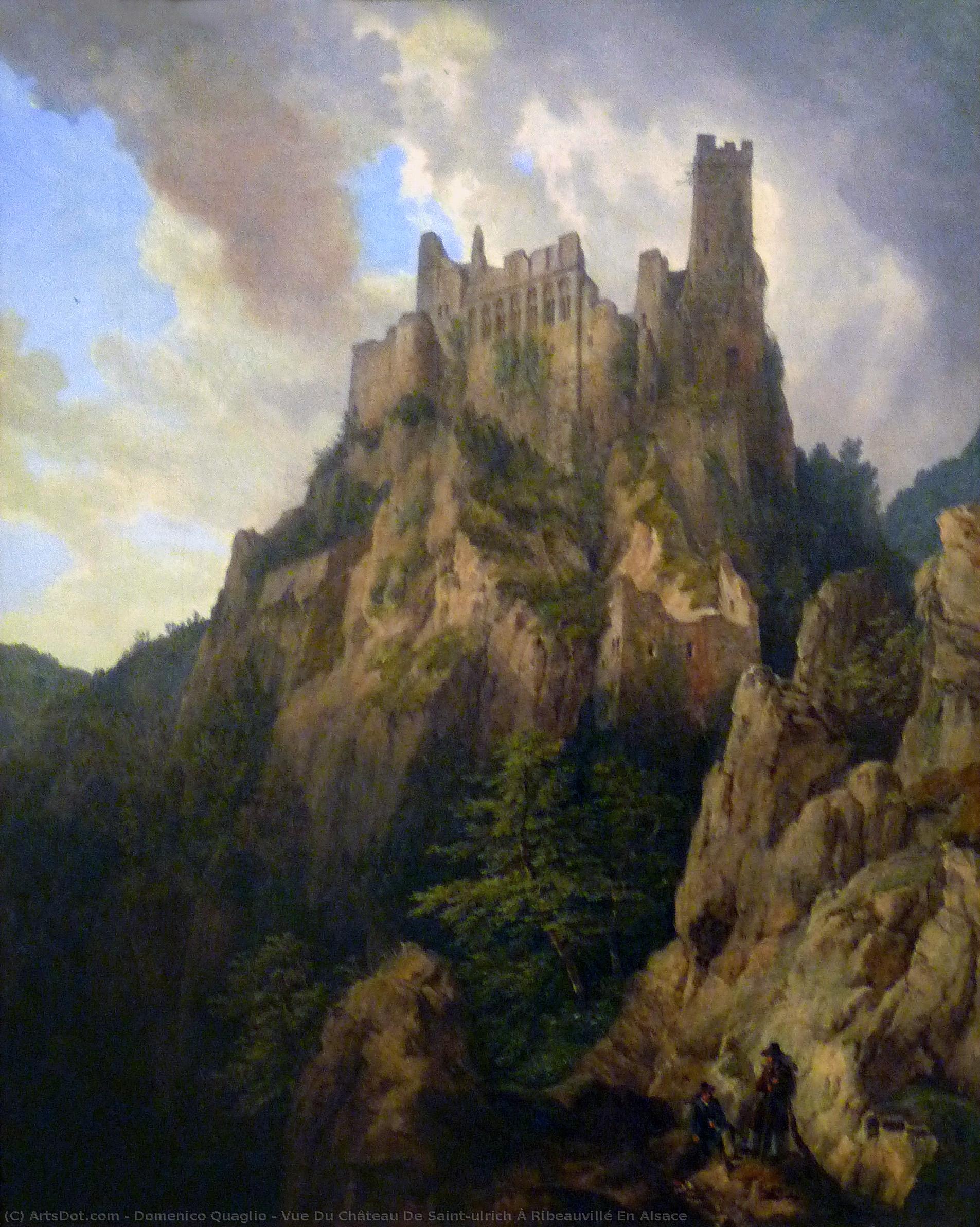 Vue Du Château De Saint-ulrich À Ribeauvillé En Alsace — Domenico Quaglio