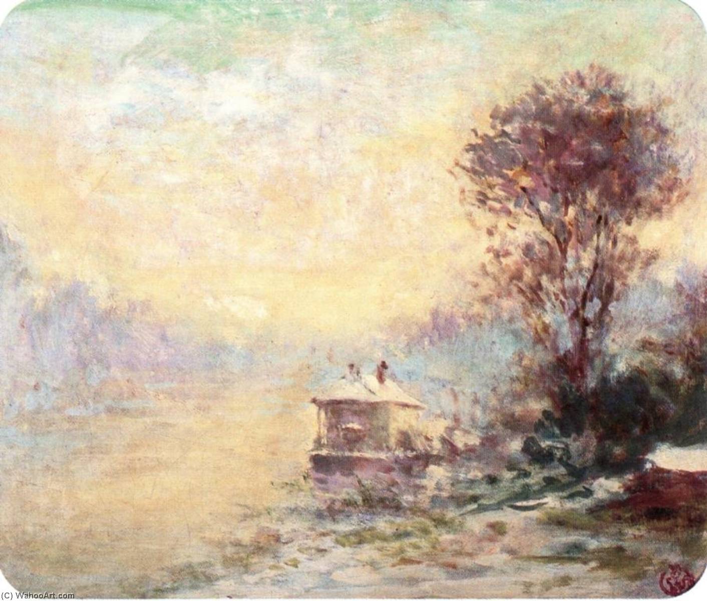 Laundry At Bas Meudon In The Snow — Claude Emil Schuffenecker