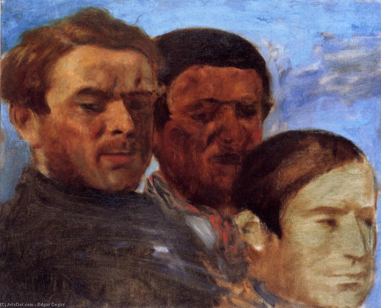 Three Heads — Edgar Degas