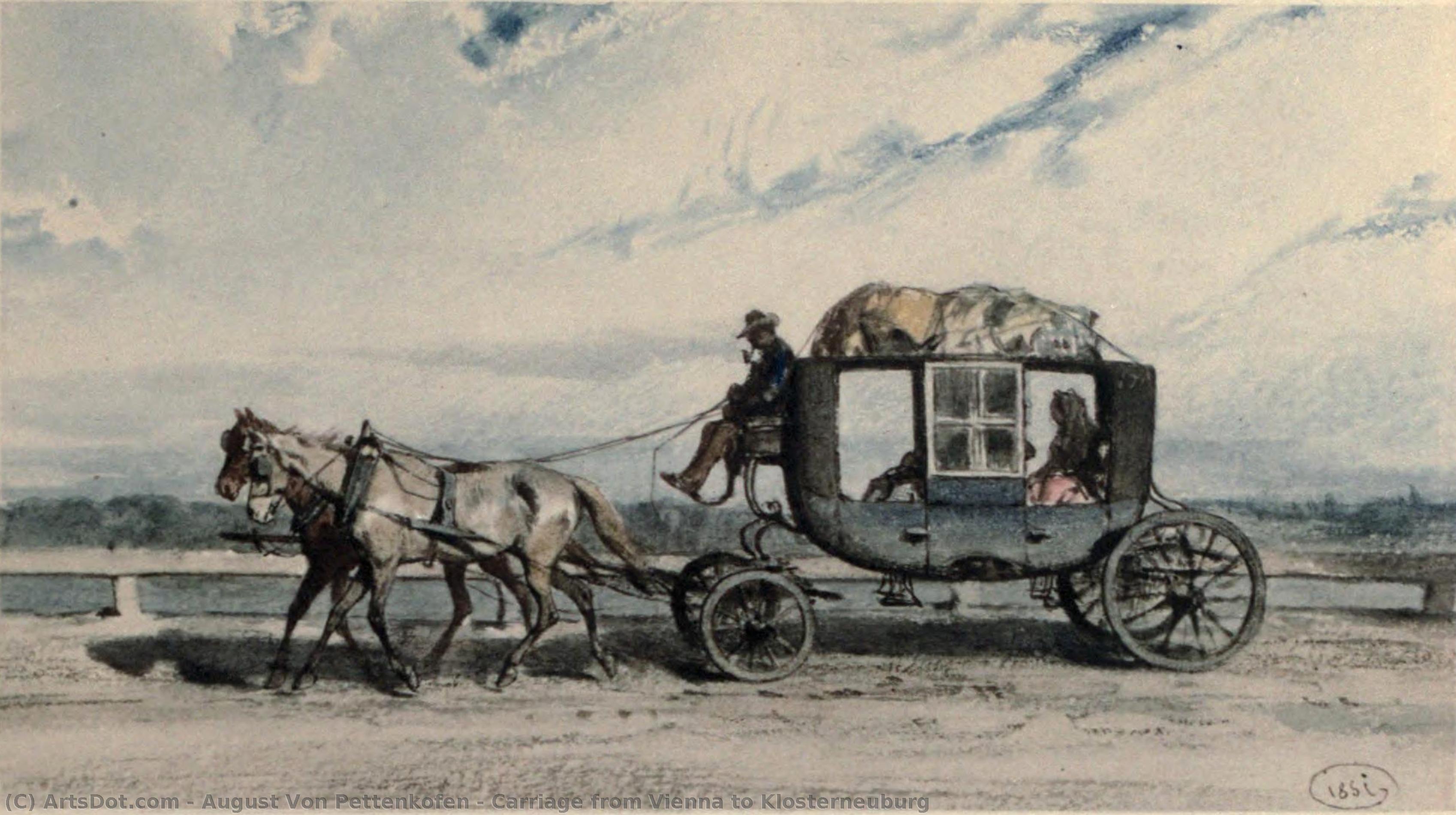 Carriage From Vienna To Klosterneuburg — August Von Pettenkofen