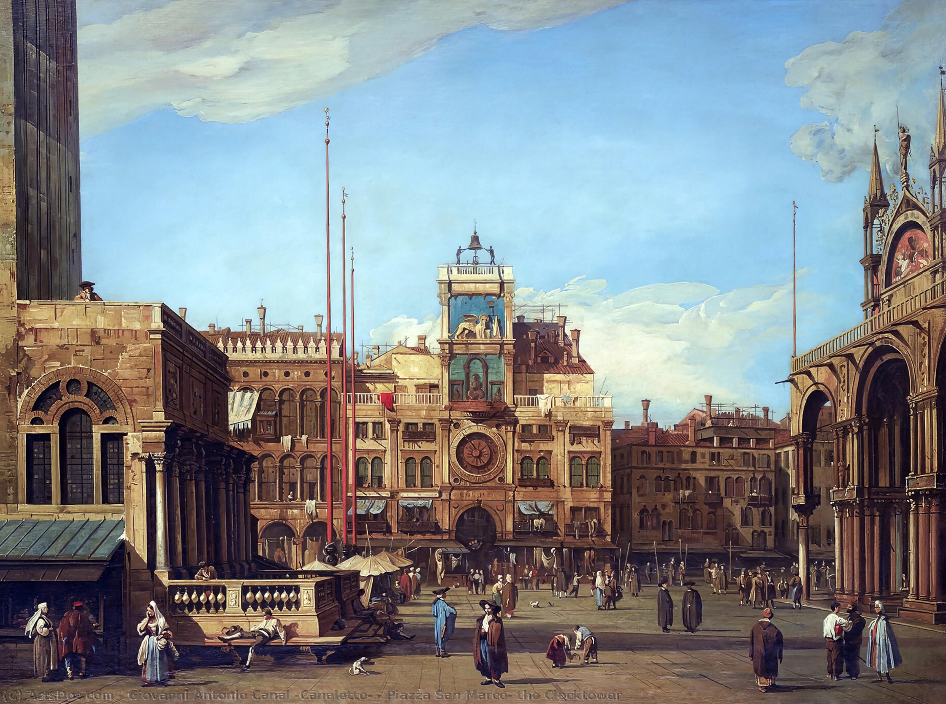 Piazza San Marco: The Clocktower — Canaletto