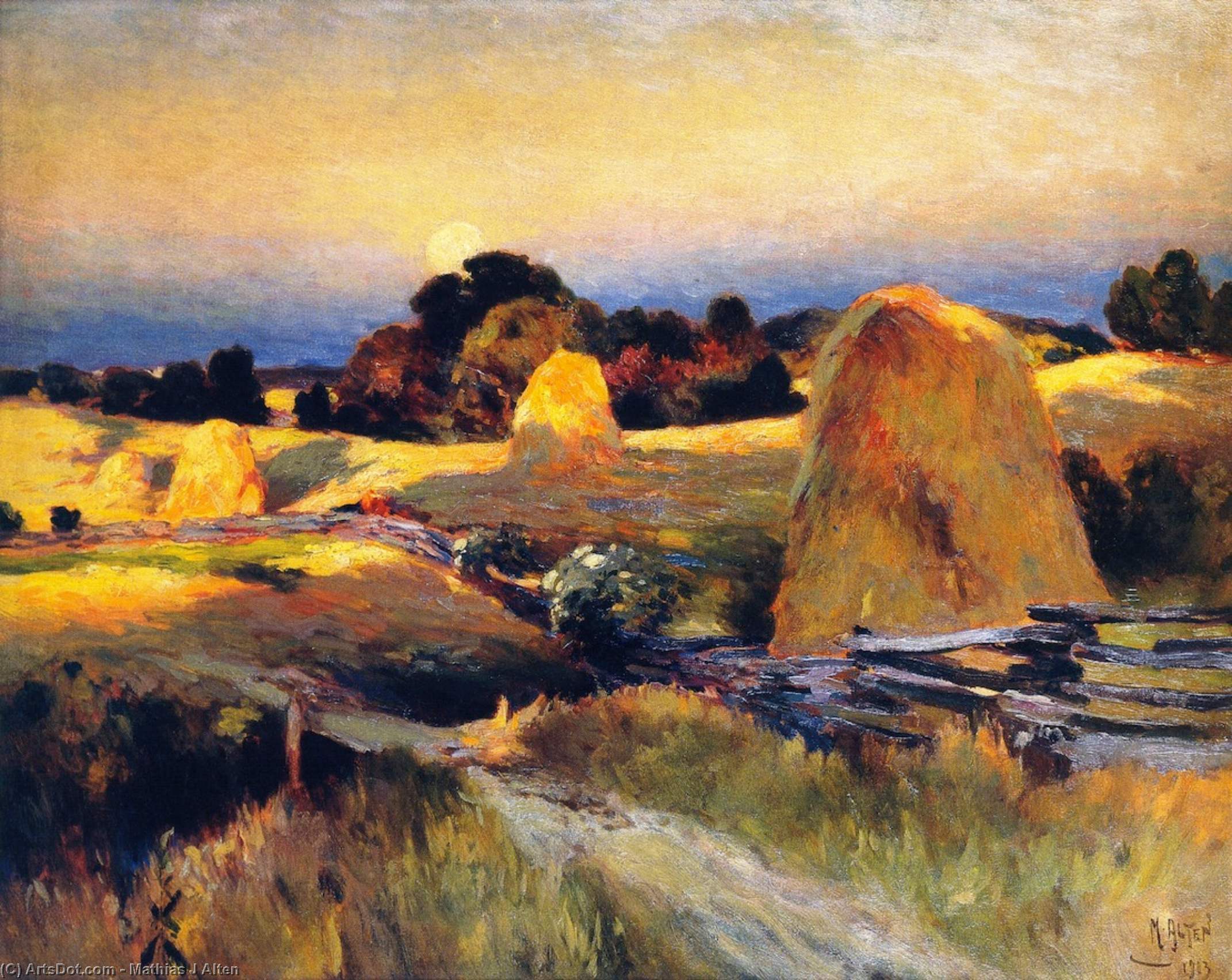 Sunset Of The Farm, Saugatuck — Mathias Joseph Alten